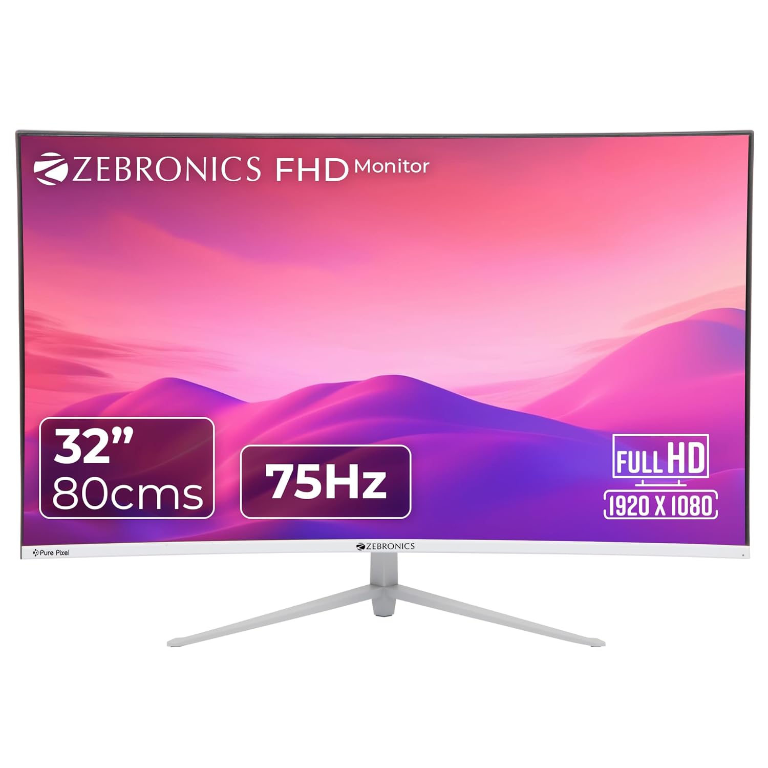 ZEBRONICS AC32FHD LED Curved 75Hz FHD Resolution Monitor 